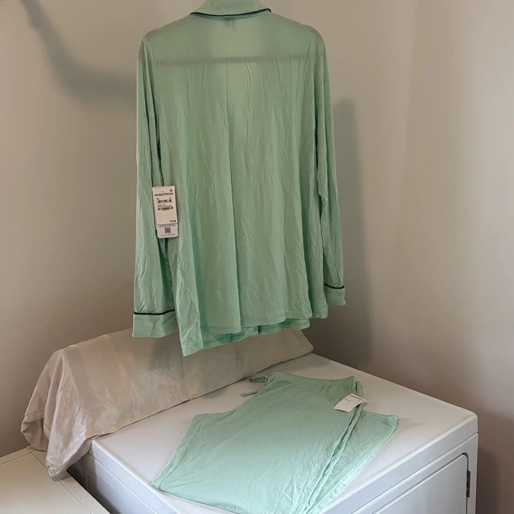 Nordstrom Light mint  Pajama Set NWT - Picture 3 of 7